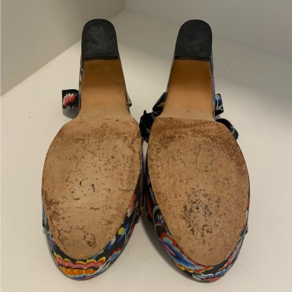 Loeffler Randall Minette Floral-Print Platform Sandal, Black/Multi Size 61/2 - Picture 11 of 11